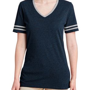 Jerzees Women's Tri-Blend Varsity V-Neck T-Shirt