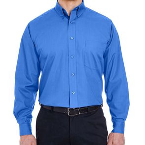 UltraClub Men's Easy-Care Broadcloth Button Up Shirt