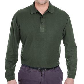 UltraClub Long Sleeve Whisper Pique Polo Shirt