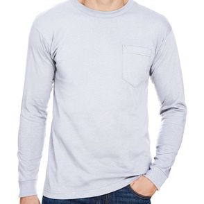 Bayside  Union-Made Long Sleeve Pocket Shirt