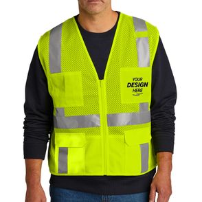 CornerStone Class 2 Mesh Six-Pocket Zippered Safety Vest