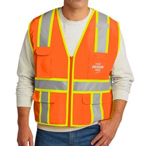 CornerStone Class 2 Surveyor Zippered Two-Tone Safety Vest
