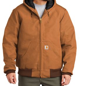 Carhartt Tall Quilted-Flannel-Lined Duck Active Jacket