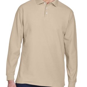 Devon & Jones Men's Long Sleeve Pique Polo