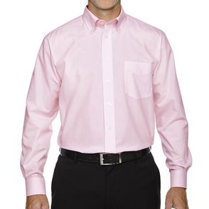 Devon & Jones Crown Collection™ Banker Stripe Button Up Shirt