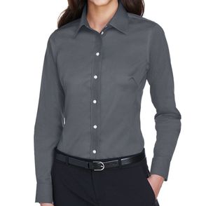Devon & Jones Women's Crown Collection™ Solid Stretch Twill Button Up