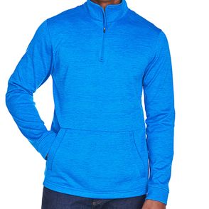 Devon & Jones Newbury Melange Fleece Quarter-Zip Pullover