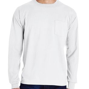 Hanes ComfortWash Cotton Long Sleeve Pocket Shirt