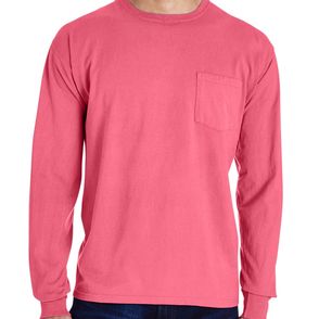 Hanes ComfortWash Cotton Long Sleeve Pocket Shirt