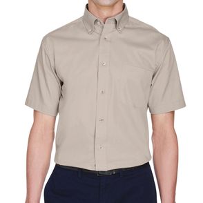 Harriton Easy Blend™ Twill Short Sleeve Button Down Shirt
