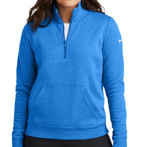 Nike Women's Club Fleece Sleeve Swoosh Half-Zip