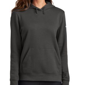 Custom Nike Ladies Club Fleece Sleeve Swoosh Pullover Hoodie