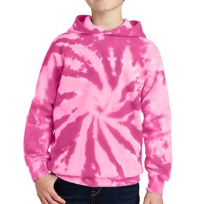 Independent Trading Co. PRM1500TD Youth Midweight Tie Dye Hooded Pullover - Tie Dye Black, M