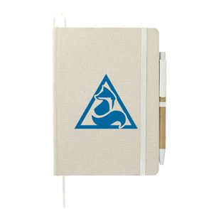 5" x 7" Organic Cotton Bound Notebook w/Pen