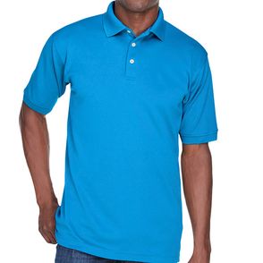 UltraClub Men's Platinum Polo Shirt with TempControl Technology