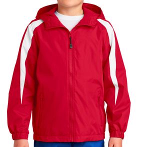 Sport-Tek Kids Fleece-Lined Colorblock Jacket