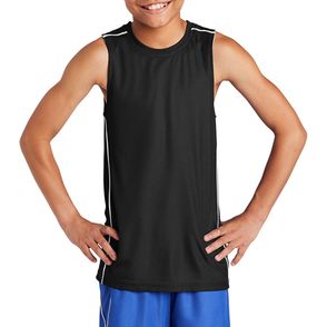 Sport-Tek Youth PosiCharge Mesh Reversible Sleeveless Tee