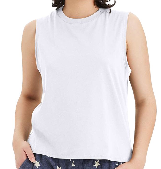 I-EXE Made in Italy - Multizone Compression Sleeveless Women's Shirt Tank- Top - Color: White with Red - SKATE GURU INC