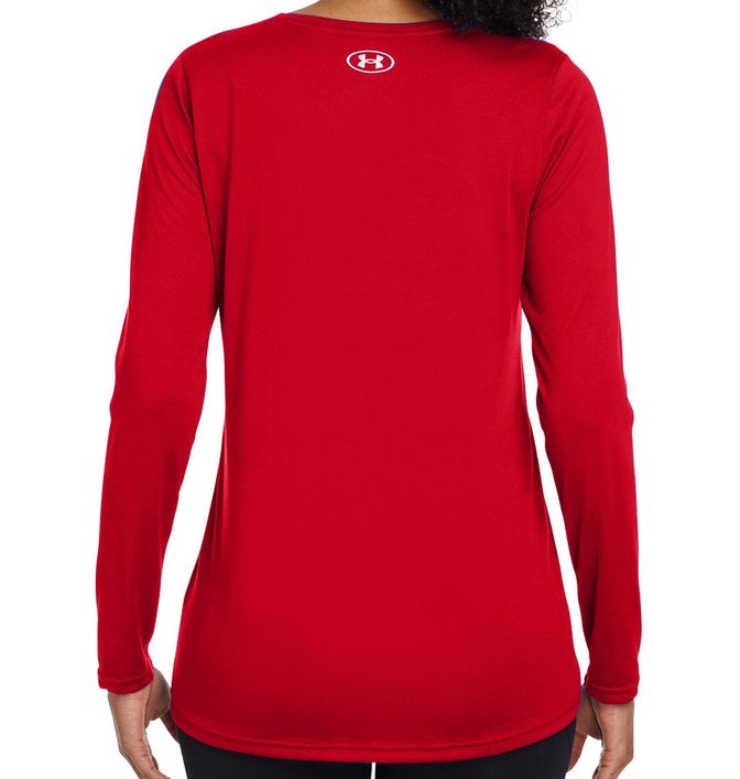 Under Armour Womens Been Good All Year Longsleeve, White/Regal Red , X-Small