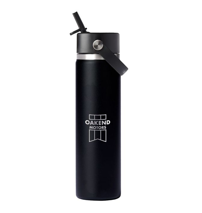 Custom Hydro Flask Wide Mouth 24oz Bottle with Flex Straw Cap