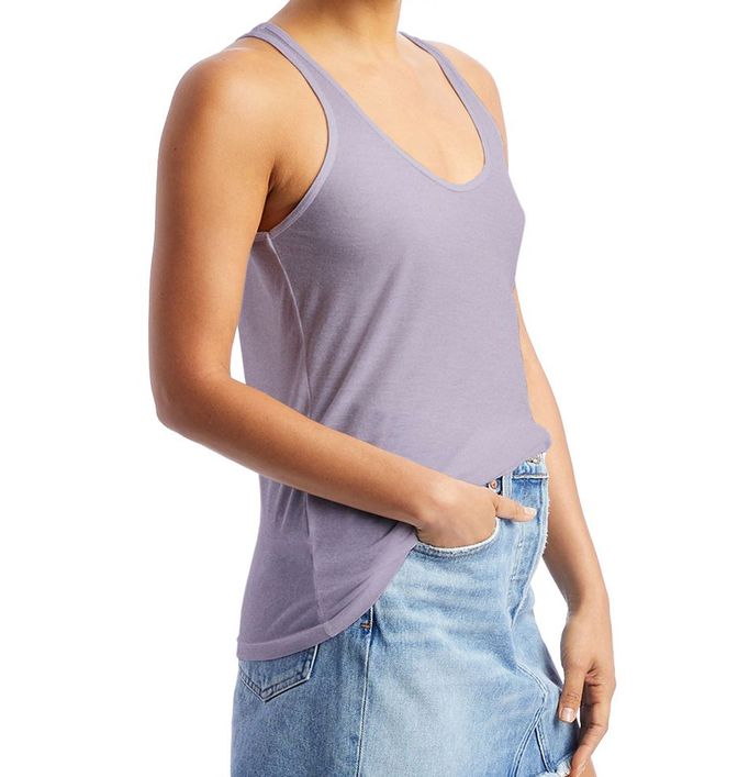 Rich jersey thin-strap tank, Contemporaine