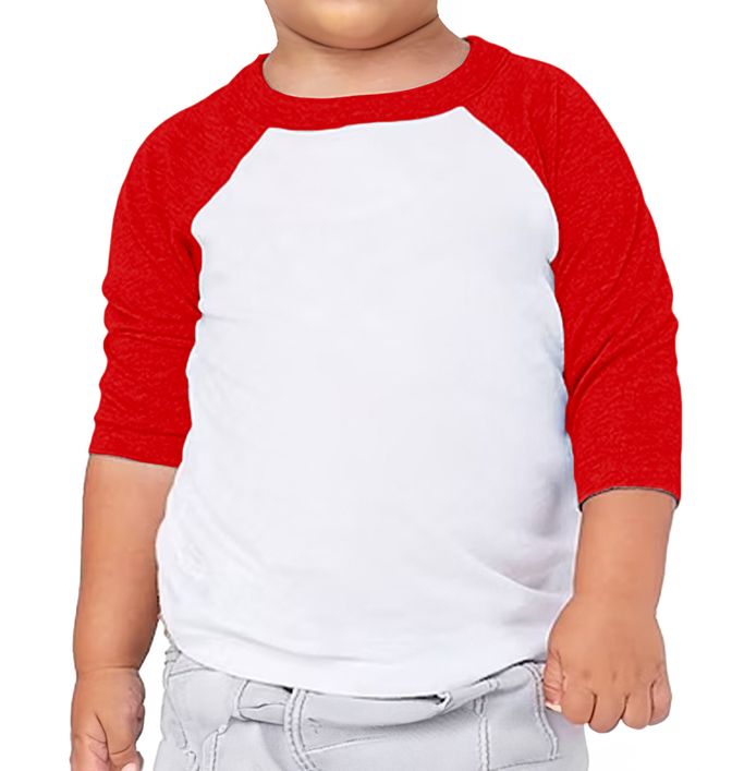 Bella + Canvas Toddler 3/4-Sleeve Baseball Shirt