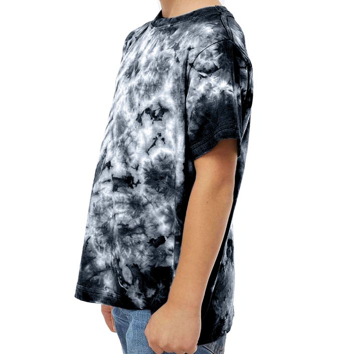 Dyenomite Crystal Tie Dyed T-Shirts, Black/ Red, S