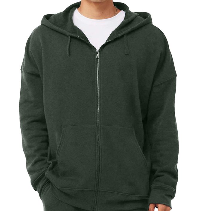 Bella + Canvas Unisex Sponge Fleece DTM Full-Zip Hooded Sweatshirt