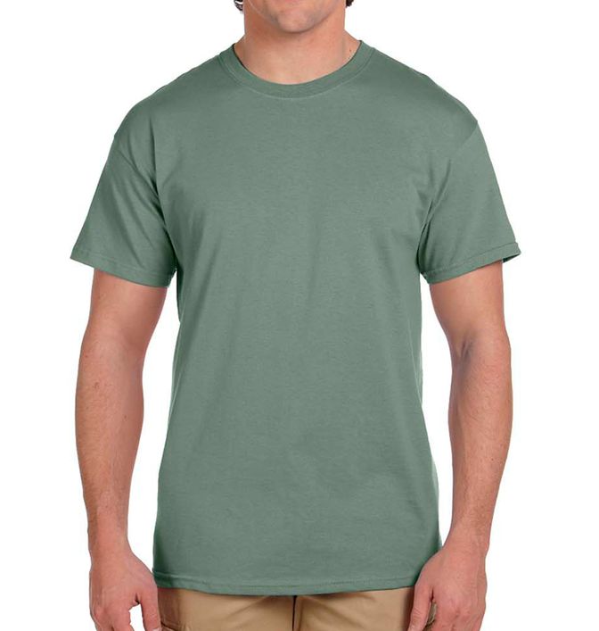 green t shirt front and back