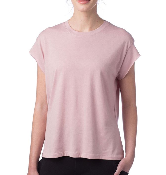 Alternative Women's Modal Tri-Blend Raw Edge Muscle T-Shirt