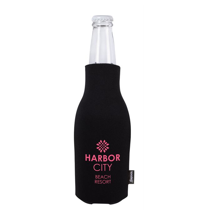 Koozie® Zip-Up Bottle Cooler with Opener