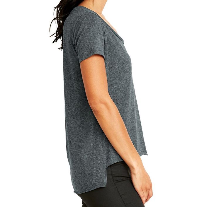 STACY SQUARE NECK SHIMMER TEE - RUST – On Trend