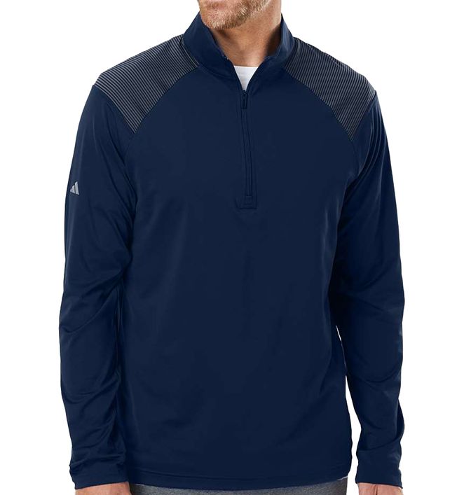 Adidas Shoulder Stripe Quarter-Zip Pullover