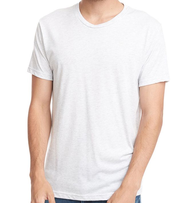 White V-Neck T-Shirt for Men - Tri Blend