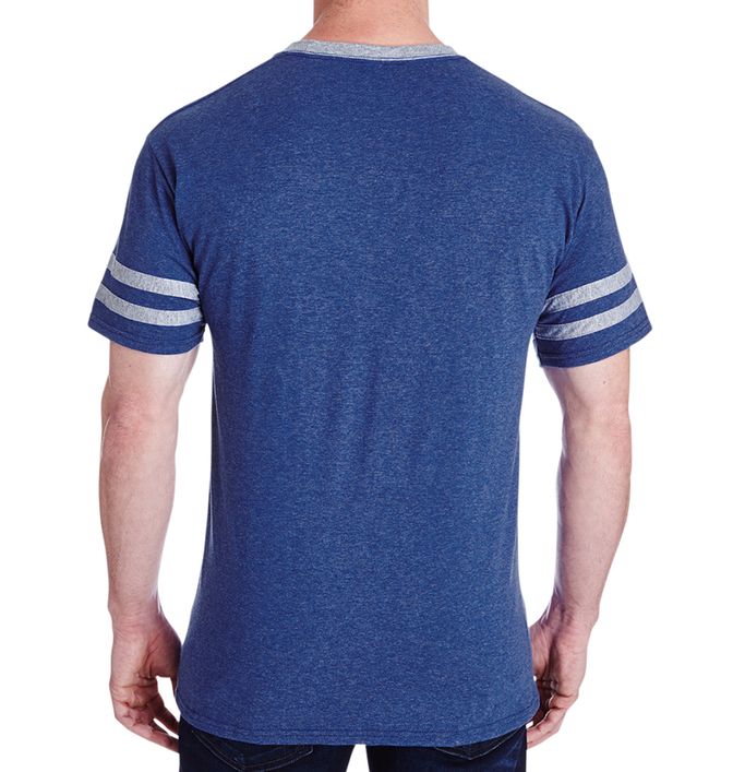 Jerzees Tri-Blend Varsity Ringer T-Shirt - bk