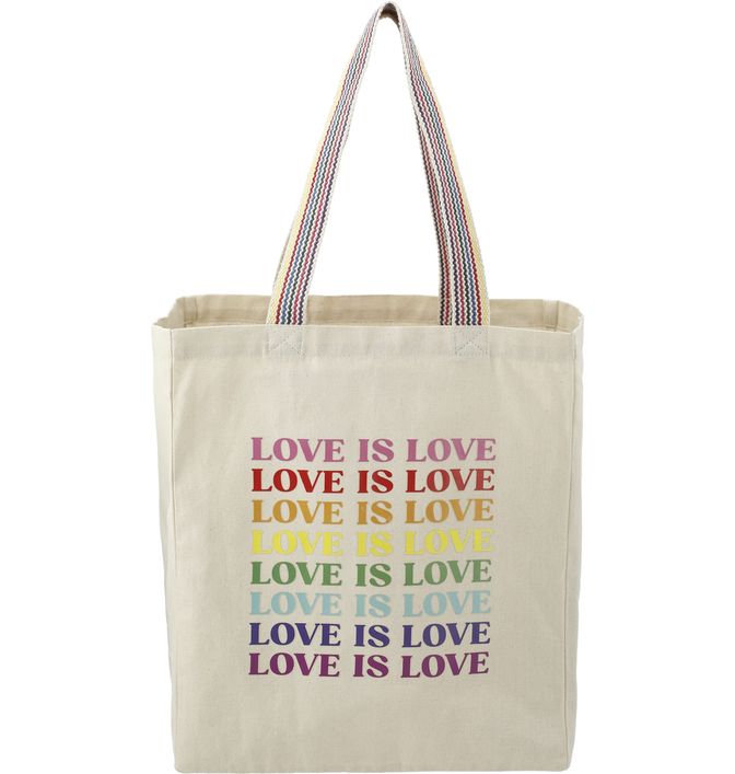 Rainbow Recycled 8oz Cotton Grocery Tote