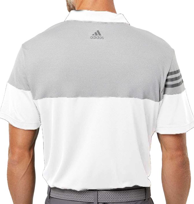 Adidas Heathered 3-Stripes Colorblocked Polo - bk