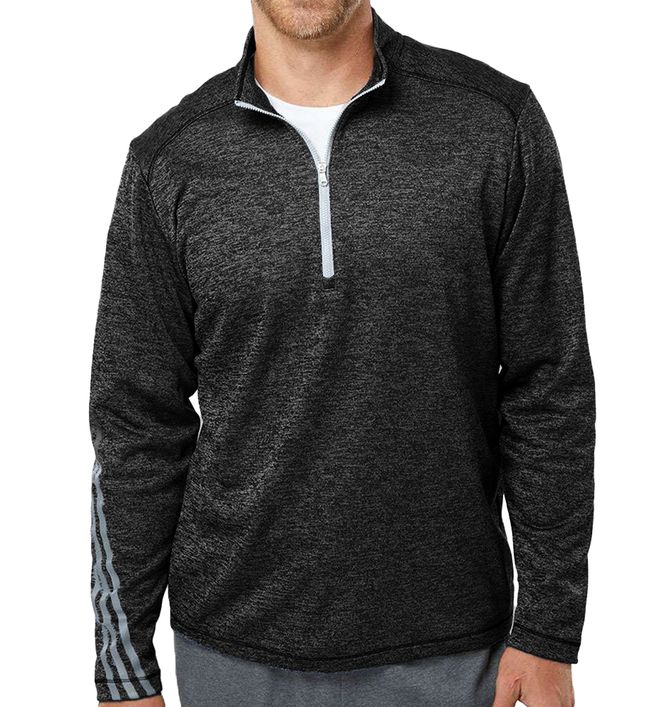 Custom Adidas Brushed Terry Heathered Quarter-Zip | Design