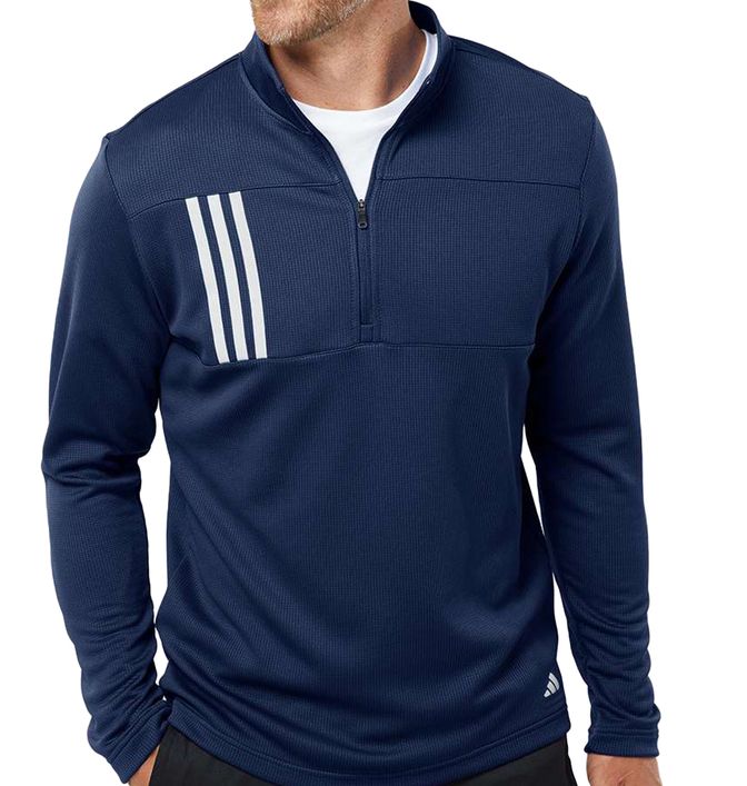 Adidas 3-Stripes Double Knit Quarter-Zip