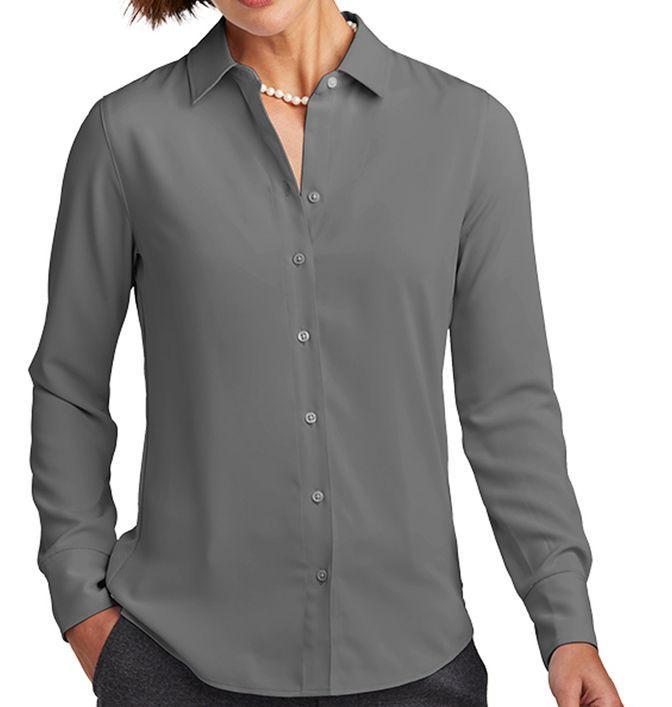 Brooks Brothers Women’s Full-Button Satin Blouse - fr