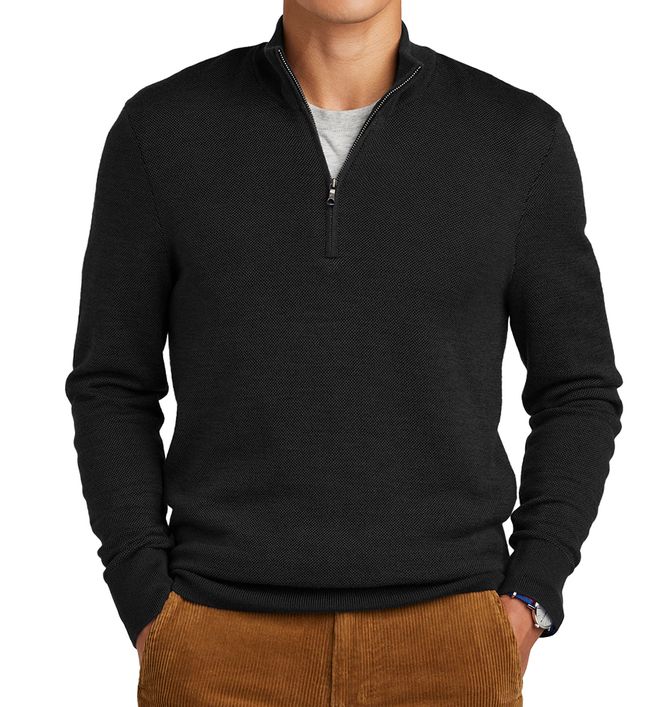 Brooks Brothers Merino Birdseye Quarter-Zip Sweater