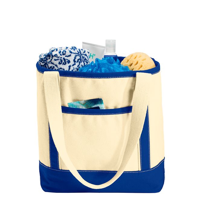 Custom Port Authority Medium Canvas Boat Tote Bag Design Online