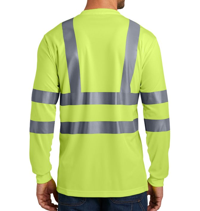 CornerStone Class 3 Long Sleeve Reflective Safety T-Shirt - bk