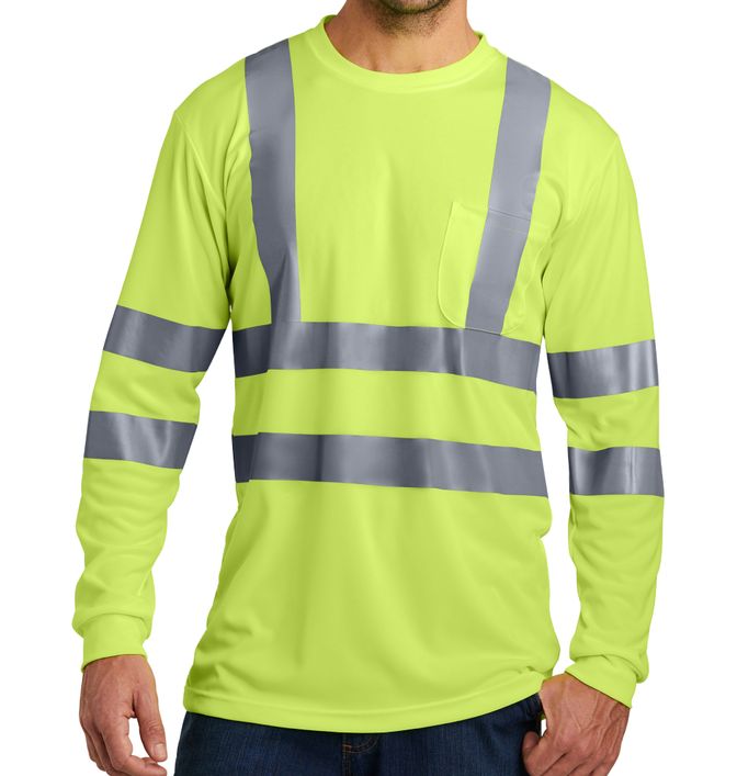 CornerStone Class 3 Long Sleeve Reflective Safety T-Shirt - fr