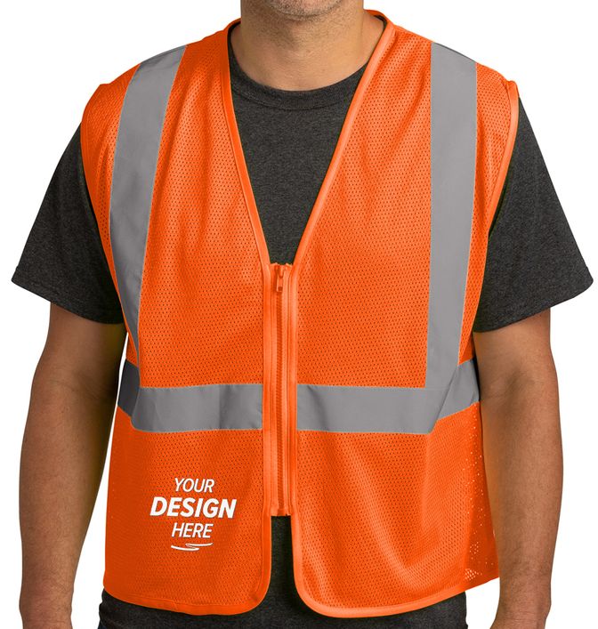 CornerStone Class 2 Economy Mesh Zippered Safety Vest