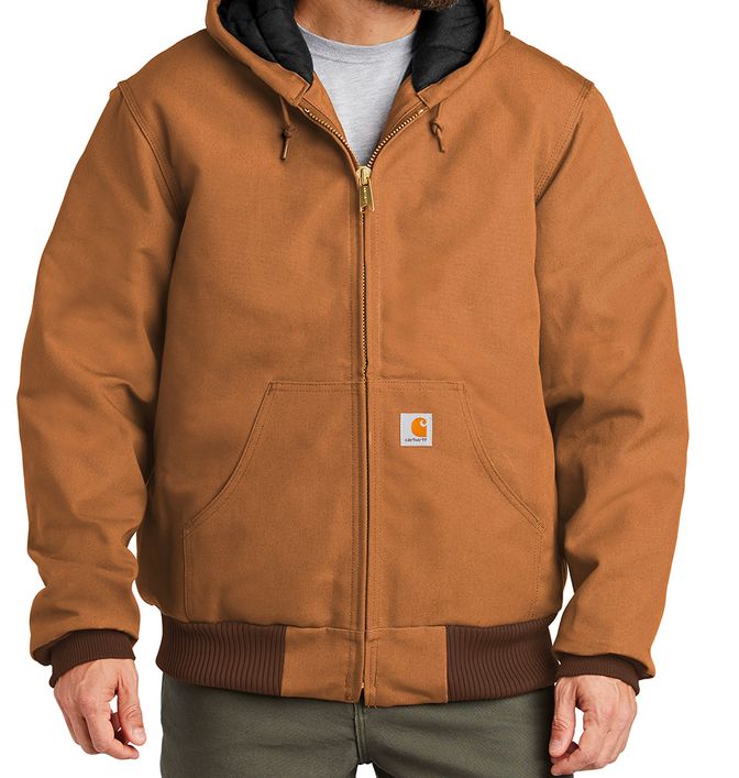 Carhartt Quilted-Flannel-Lined Duck Active Jacket 