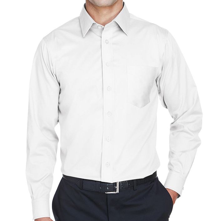 Devon & Jones Crown Collection Tall Solid Stretch Twill Woven Shirt