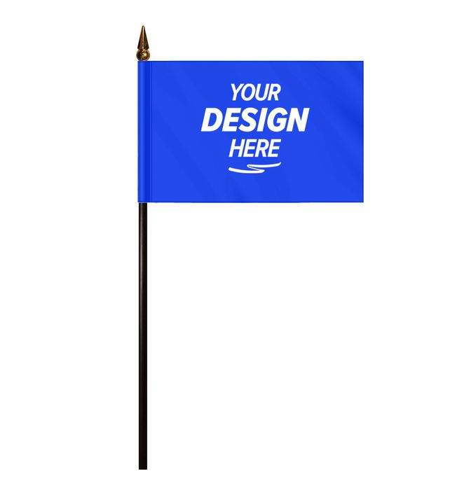 4" x 6" Single Reverse Polyester Stick Flags