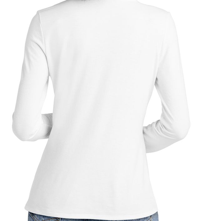 District Women’s Perfect Tri Long Sleeve V-Neck Tee - bk