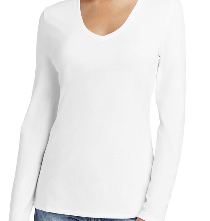 District Women’s Perfect Tri Long Sleeve V-Neck Tee - fr
